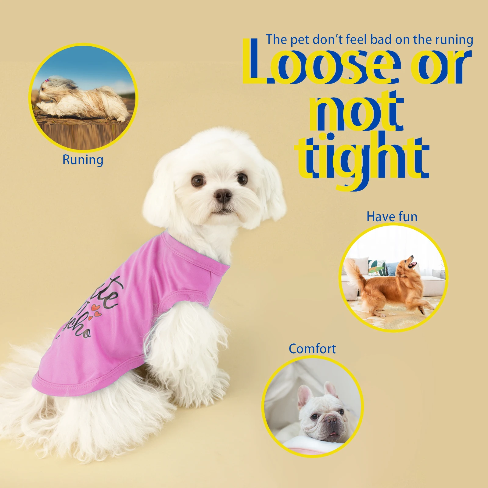 Cute but Psycho - Summer Vest Dog Vest For Small Puppy Clothes Pet Clothes T-shirt