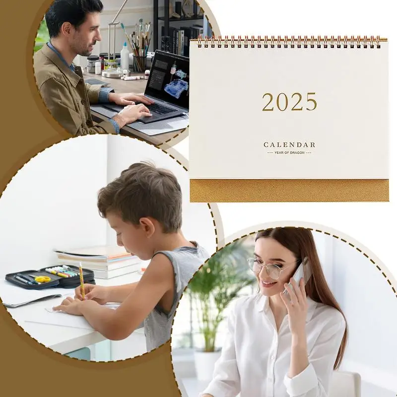 2024-2025 Desk Calendar Decorative Standing Paper Home Accessories Delicate Student Decor Calendar