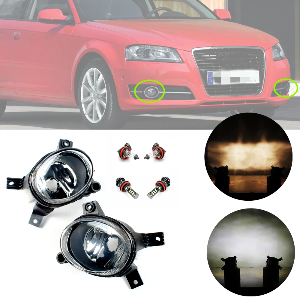 

LED/Halogen Fog Light For Audi A3 /Sportback/Cabriolet 2008 2009 2010 2011 2012 2013 Front Bumper Fog Light With Bulbs And Wire