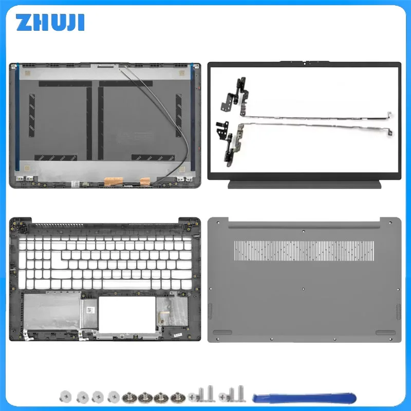 Repalce Cover For Ideapad 15S 3-15ALC6 3-15ITL6 2021 LCD Back Cover Front Bezel Palmrest Bottom Hinge Cover Replace Gray