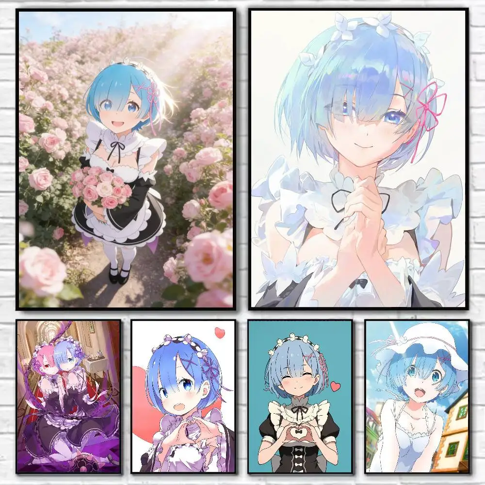 

Rem Poster Self-adhesive Art Waterproof Paper Sticker Coffee House Bar Room Wall Decor