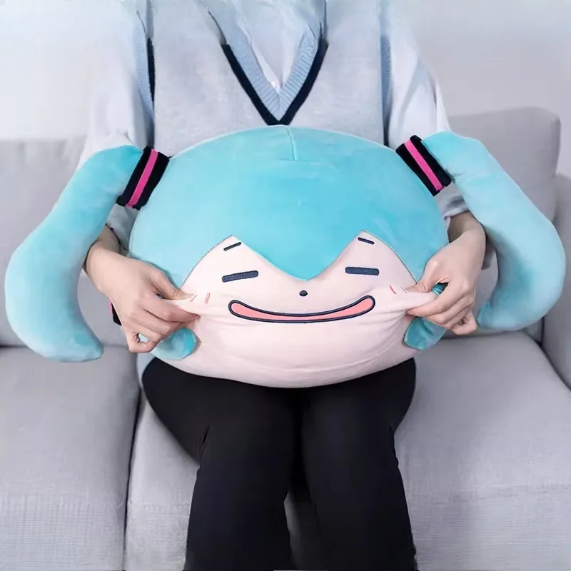 

Kawaii Hatsune Miku 40 см плюшевая подушка мягкая аниме подушка для объятий подарок для фанатов милый декор персонажа косплей домашний подарок