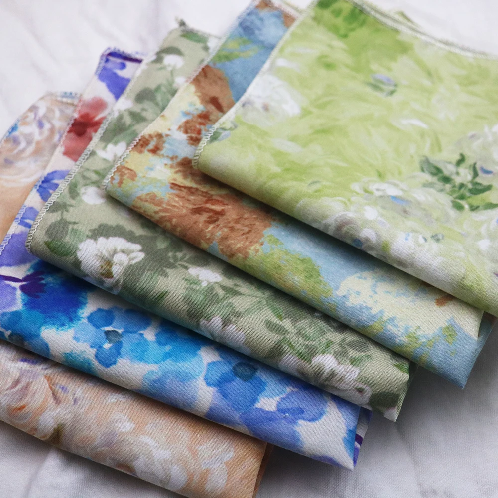 ผ้าเช็ดหน้าผู้ชายลายดอกไม้สีสันสดใส ดีไซน์ใหม่ปี 2025 ผ้าฝ้ายคุณภาพดี พร้อมกระเป๋า  สีชมพู สีเขียว สำหรับงานแต่งงาน งานปาร์ตี้  ชุดเจ้าบ่าว  อุปกรณ์เสริมชุดสูท