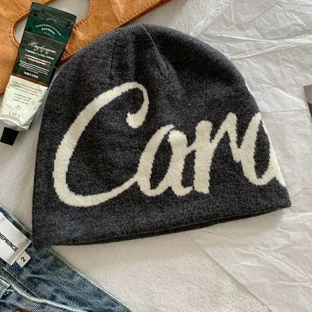 

Модная вязаная шапка Y2K для пар, теплая, из фиброволокна, для защиты от холода, для активного отдыха