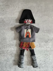 2026 Kari Doll Clothes and skirts dress Trendy black pantyhose five-point baby suit for Landazz Landoudou Doll