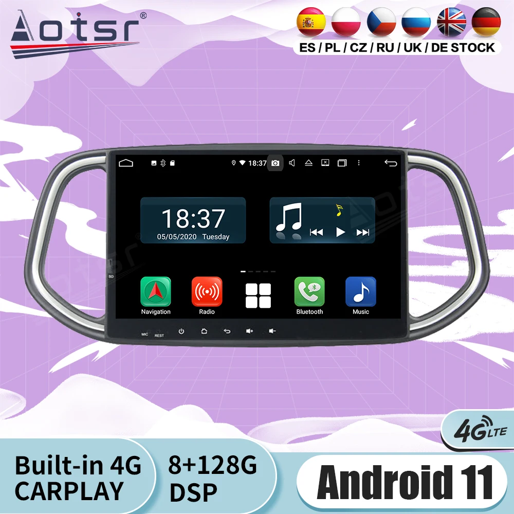 2 Din 128G Multimedia Stereo Android 11 Video Player For KIA KX3 2015 2016 2017 2018 GPS Headunit Audio Radio Receiver Head Unit