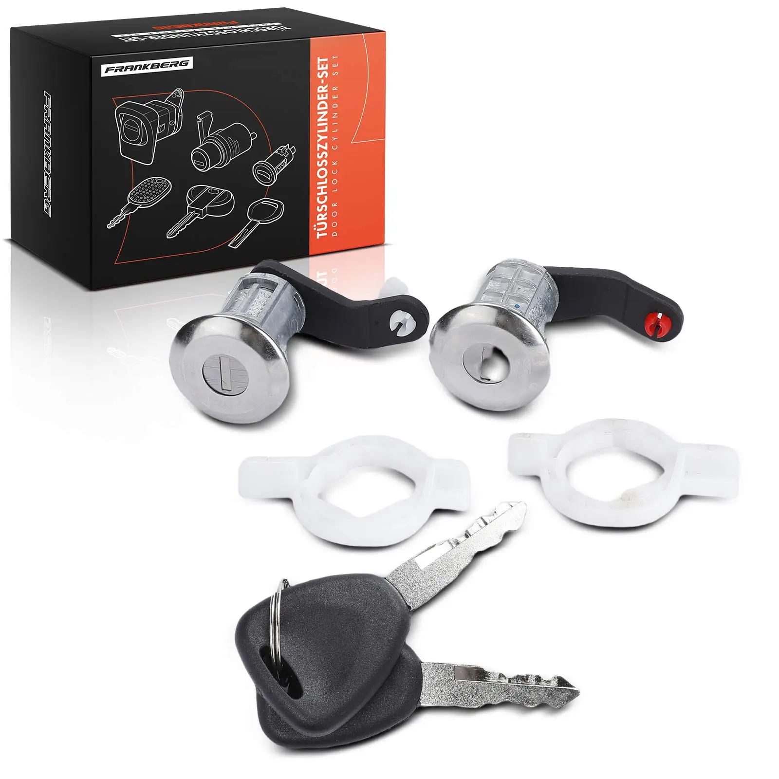 Frankberg 2x sluitcilinder voertuigdeur voor Renault Master JD FD Opel 7701470945 7701471591 7701470944
