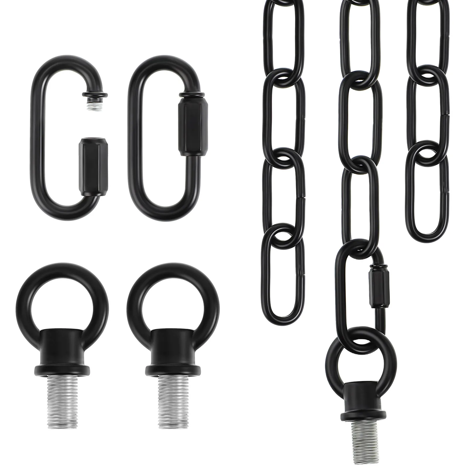 

Black Hanging Chain Kit for Planter Basket Birdcage Lantern Heavy Duty Metal Chain Light Extension Fixture Work Outdoor Decor