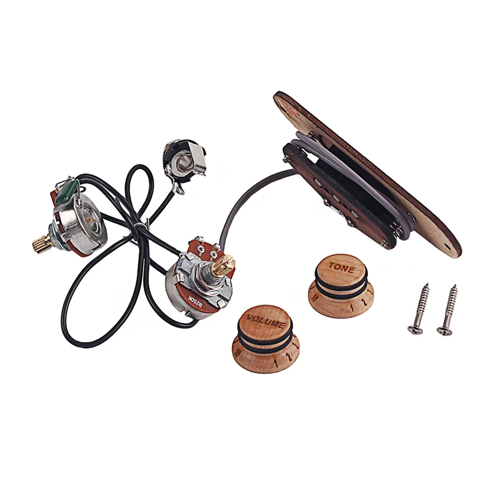 

3 Strings Professional Music Instruments Guitar Transducer Metal Pre- Amplifier Piezo Pickup Guitar Accessory (Beige)