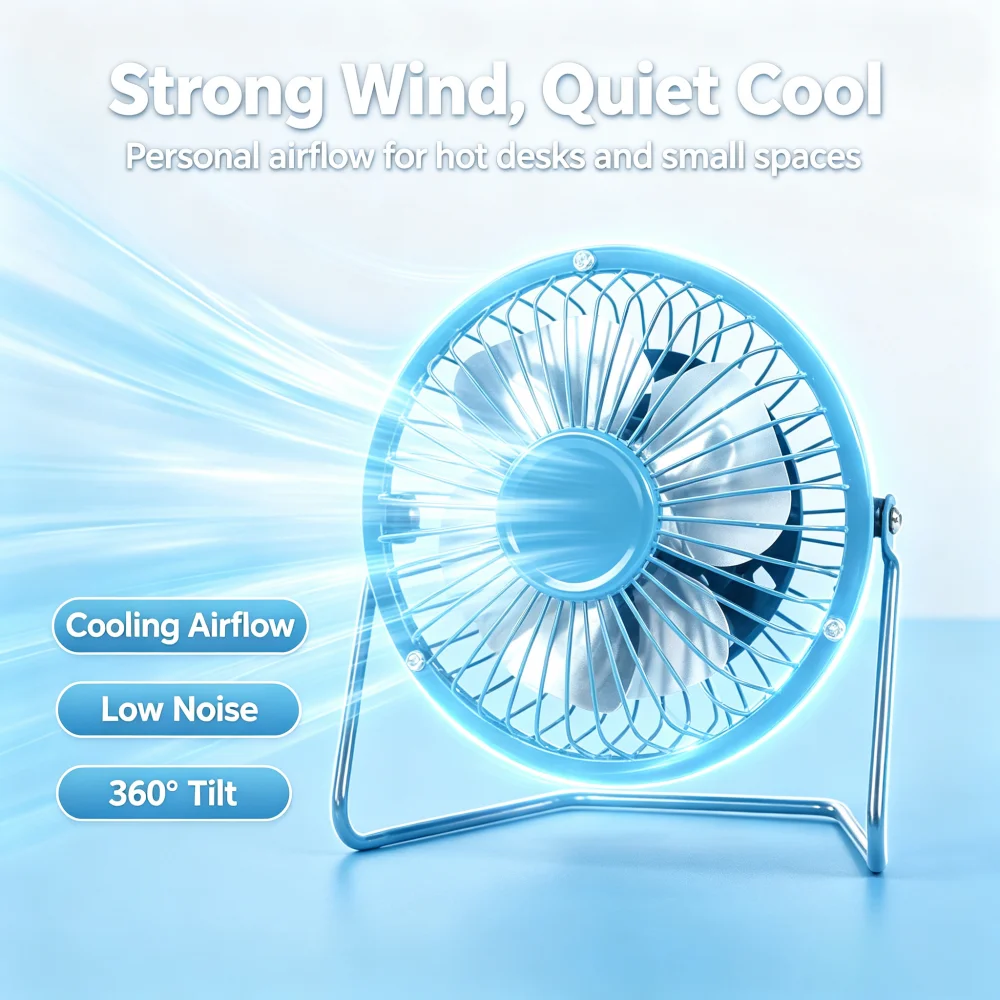 4 Inch USB Desktop Fan, Mini P - Office Furniture Brands 评论和价格