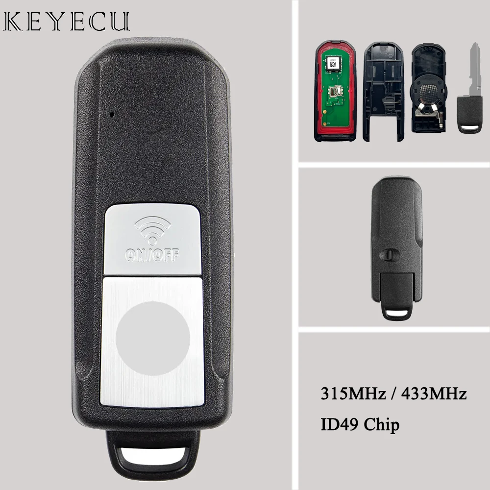 

Keyecu For YAMAHA XMAX XMAX300 NVX NVX155 AEROX JAUNS QBIX TMAX530 TMAX560 Smart Remote Key Fob 315MHz 433MHz With ID49 Chip