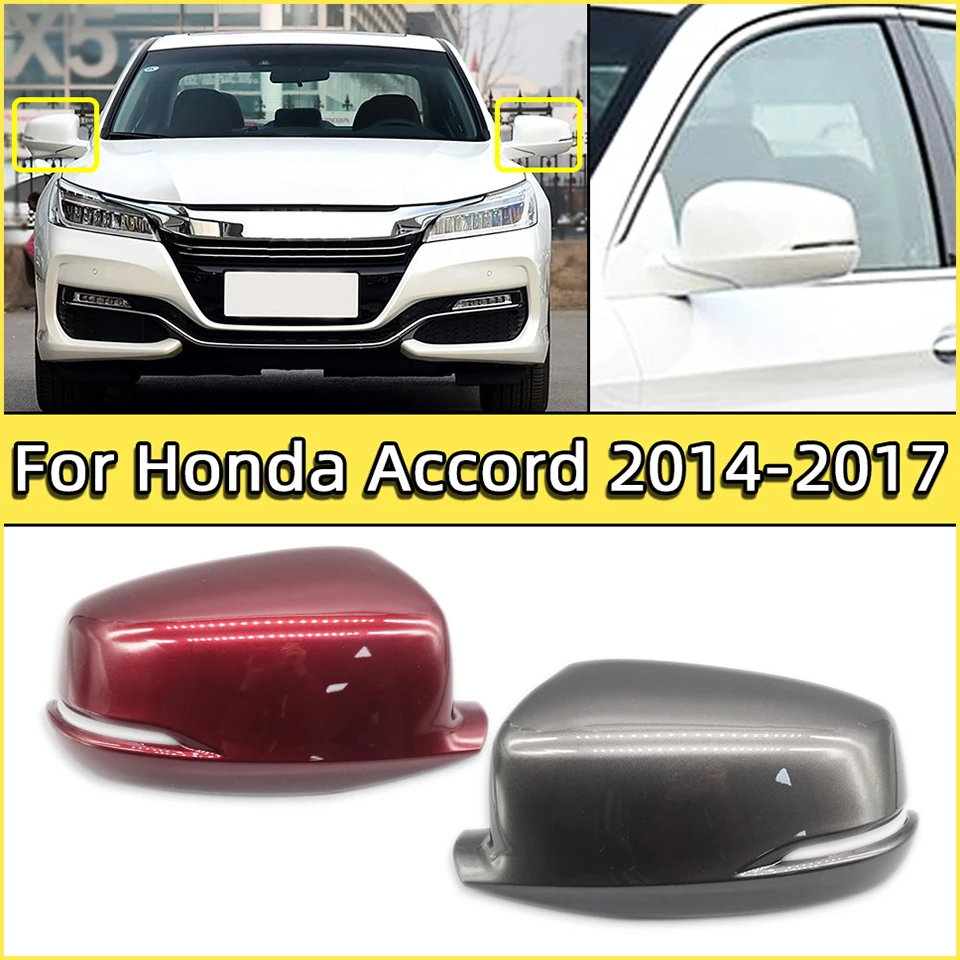 Accesorios de coche para Honda Accord 9th 2014 2015 2016 2017 tapa de cubierta de espejo retrovisor con tipo de lámpara carcasa exterior embellecedor de tapa