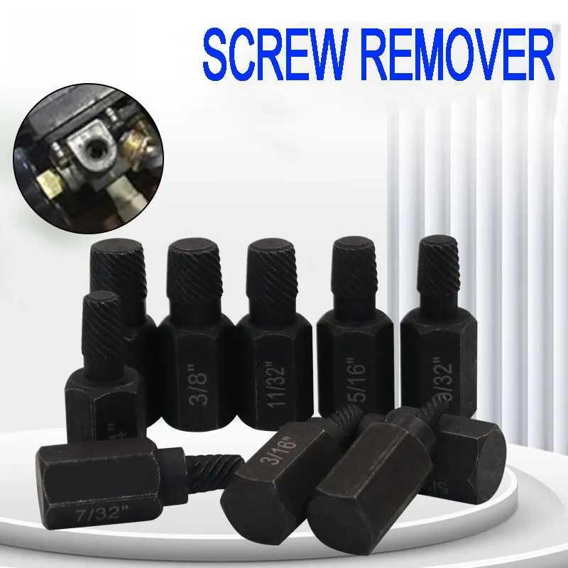 10pcs Screw Driller Bolt Extractor Drill Set Disassemble Stud Slip Teeth Remove Broken Bolt Screw Extractor Drill bit kit tools