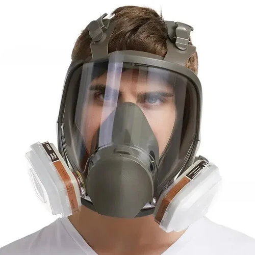 Imagen 2 del producto Máscara de Gas antivaho, pintura Industrial, pulverizador, vacuna, seguridad, trabajo, filtro de polvo, protección facial completa con formaldehído, 6800