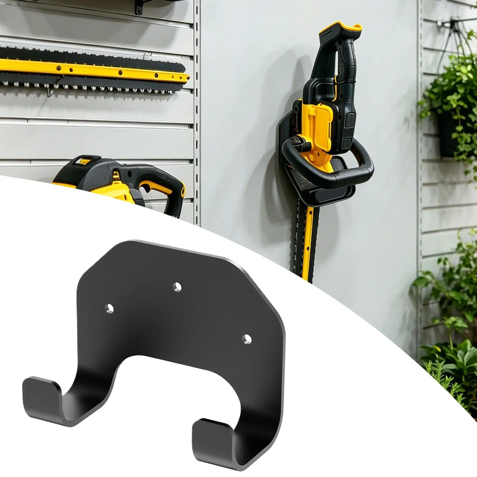 Wall Mounted Trimmer Rack Utility Tool Organizer Holder Garage String Trimmer Hanger for Lawn Shed Trailer Barn Garden Workshop