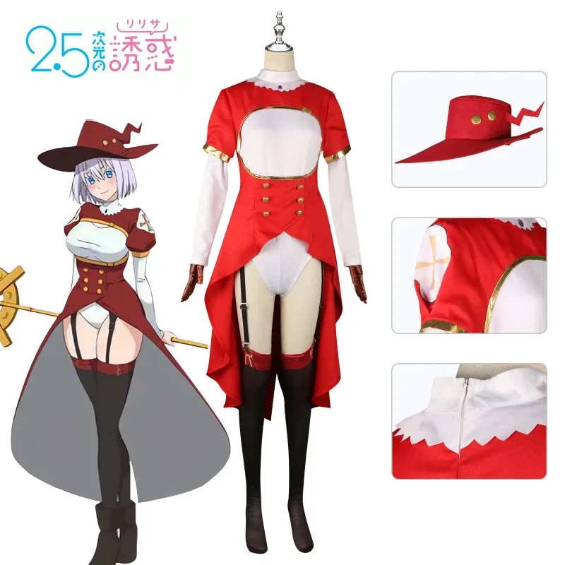 753 Kostum Cosplay Seragam Penyihir Anime 2.5 Dimensi Permainan Peran Rayuan Pesta Karnaval Halloween Berpakaian untuk Wanita Mj:3