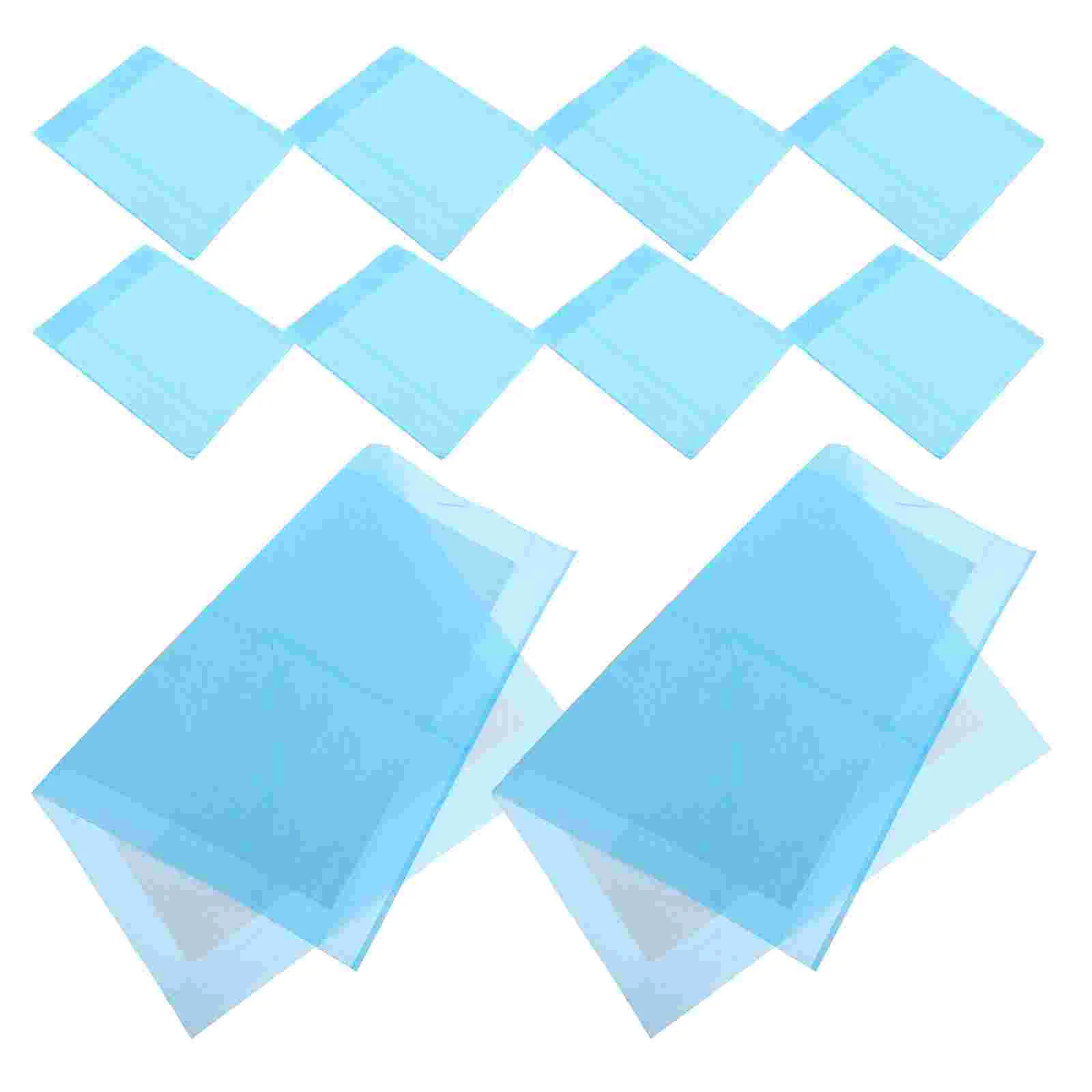 

10 Pcs/1 Set Bird Cage Pad Paper Disposable Water-absorbing Parrot Cage Chassis Pad Paper Bird Dung Pad (Sky-blue)