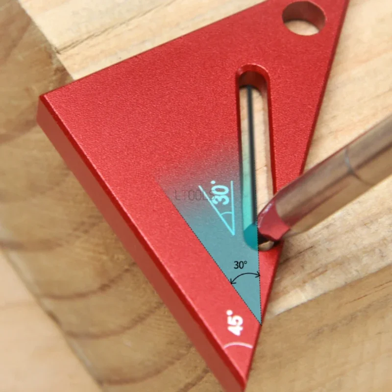 Right Angle Ruler Aluminum Alloy Mini Pocket Square DIY Woodworking Triangle Ruler Height Measuring Gauging Woodworking Tool