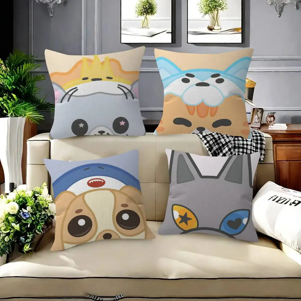 Cute M-Mascot GMMTV Square Double   Cushion Cover Decorative Pillow Sofa Home Decor case pillow cases