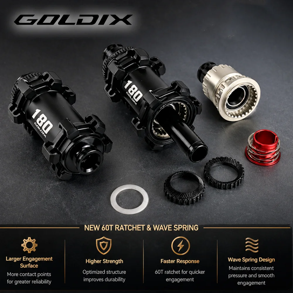 goldix-m180-xc-mountain-bike-hub-60t-star-ratchet-centerlock-disc-brake-28h-thru-axle-carbon-spoke-compatible-with-shimano