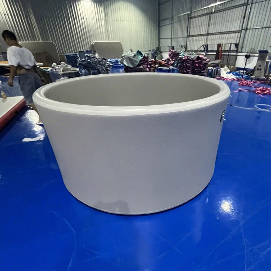 

Custom Drop Stitch Pvc Pool Inflatable Large Swimming Pool Round Inflatable Ice Bath Plunge Pool With Chiller