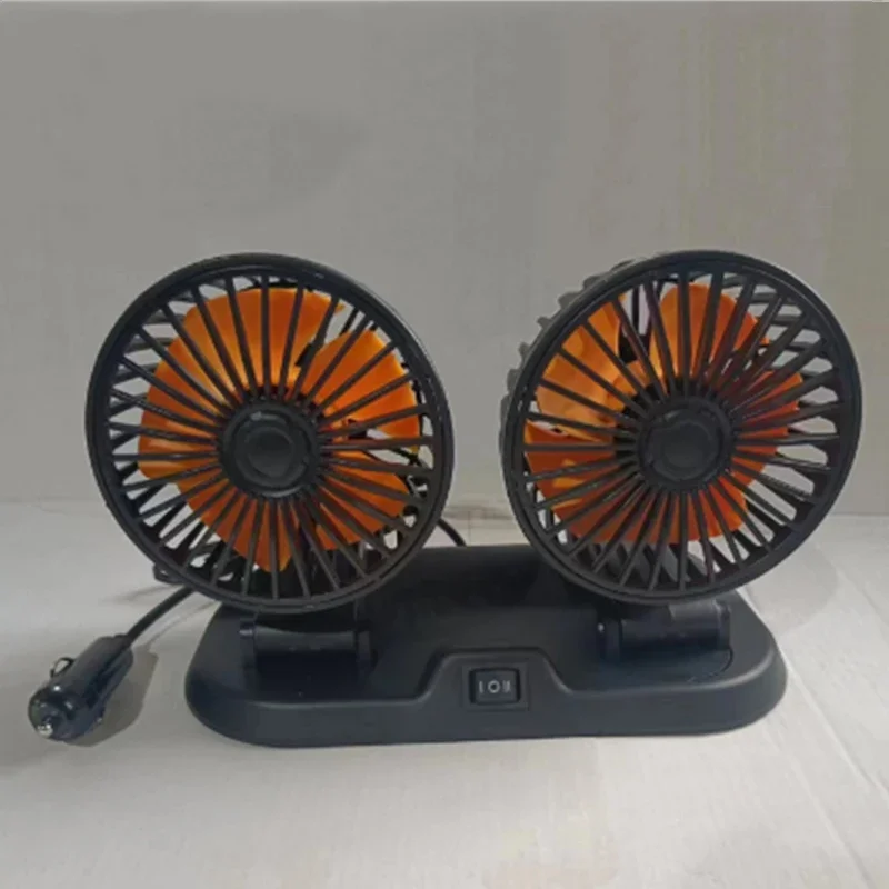 5V 12V 24V Car Fan Cooling Car Fan Dual Head Usb Car Fan 2 Speeds Adjustable Auto Cooler Air Fan Car Accessories Wind Regulation