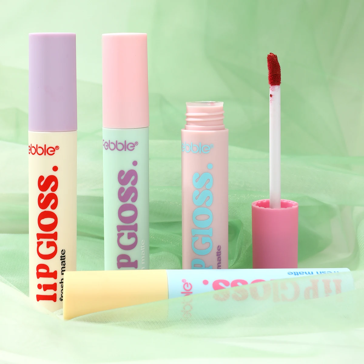Soft Mist Lip Gloss, 8 color options, non-sticky bottle, waterproof and quick-drying, long-lasting liquid lip balm