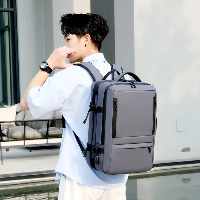 Large Capacity Multi-Function Expansion Extended Charging Waterproof Laptop Backpack Business Leisure Commute Men and Women Back