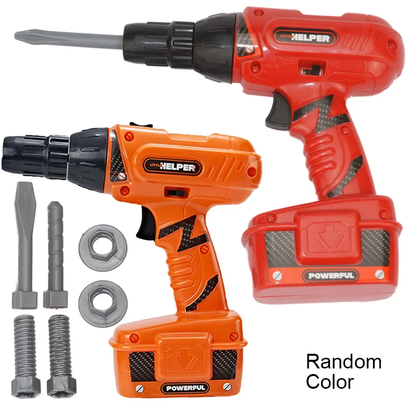 Tools Toys Electric Drill Bo Simulation Screw Driver Kids Power Repair Tools Kits Children Pretend Play Sets Gift Toys For Boys