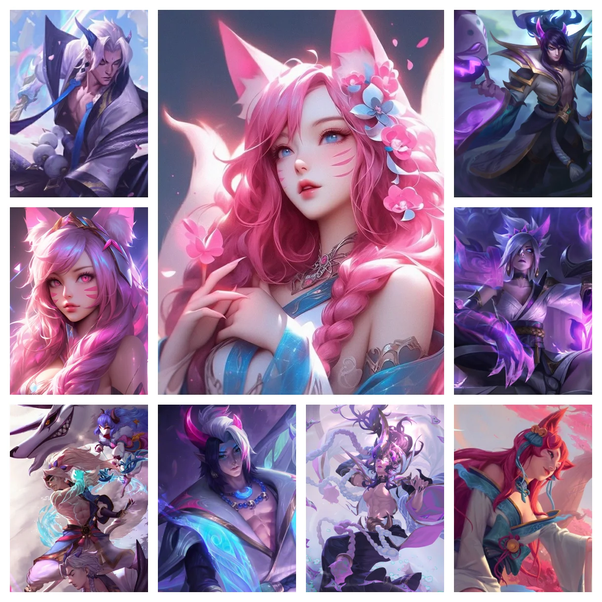 

League of Legends Spirit Blossom 5D DIY AB Drills Diamond Painting Mosaic Ahri Yasuo Embroidery Pictures Cross Stitch Home Decor