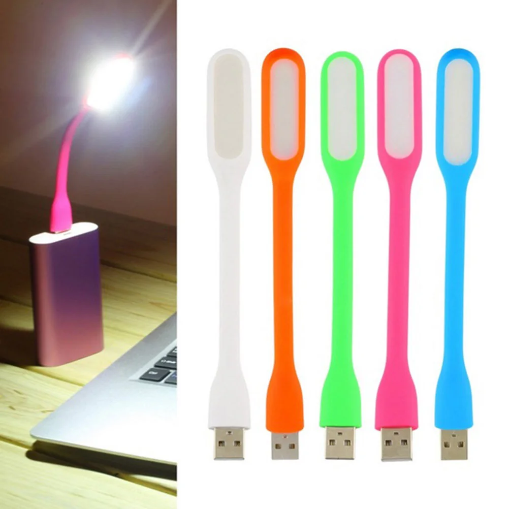 

5 Pcs USB Night Light Portable LED Lamp Flexible Eye Protection 180 Degree Adjustable Soft Durable USB Laptop Compatible
