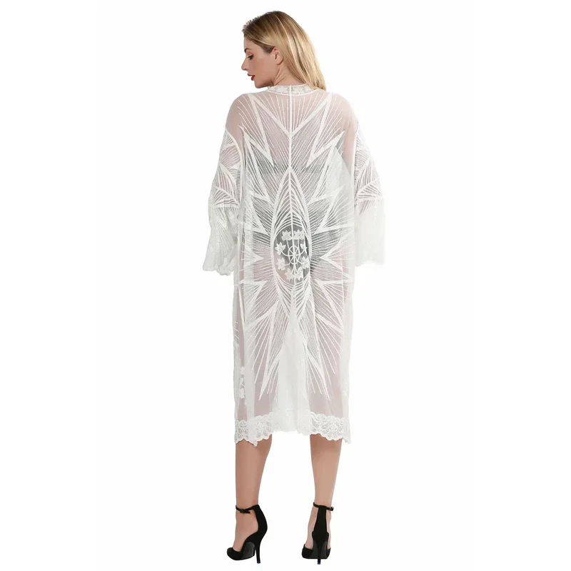 Moda costume da bagno Lace Cover Up Summer Beachwear abiti Casual copricostume da donna abiti da spiaggia Sexy per le donne costumi da bagno per il tempo libero