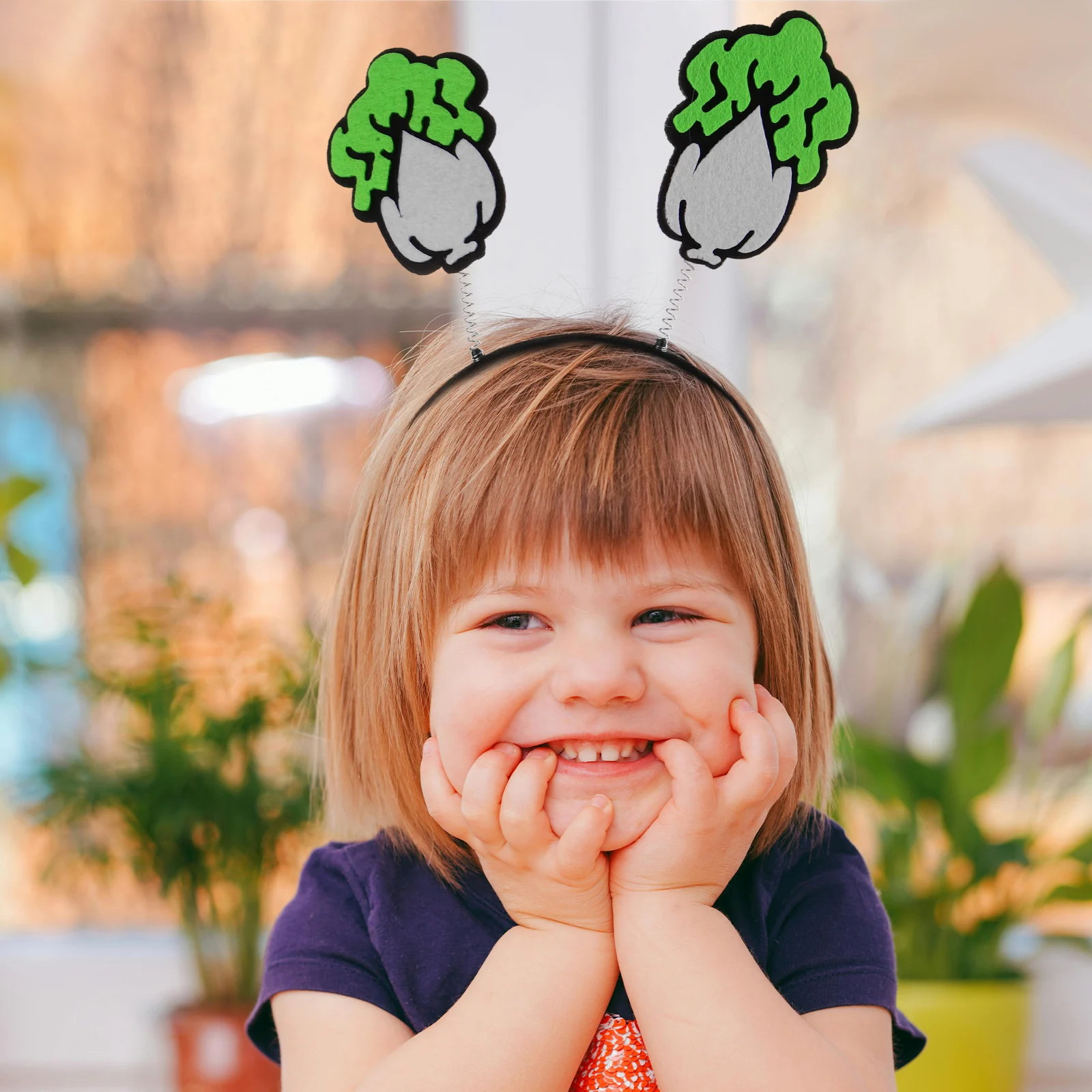 

2pcs Green Vegetable Hairband Broccoli Cosplay Headwear Lightweight Party Festival Accessory for Women Girls Hair Accessories