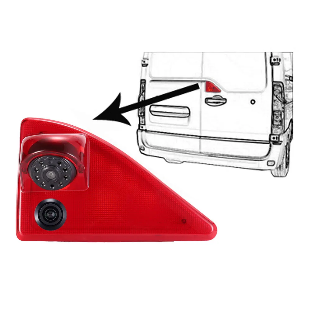Car Double reversing camera for Nissan NV400 X62 X62B Opel Vauxhall Movano B Renault Master II Bus Kasten brake stop lamp light