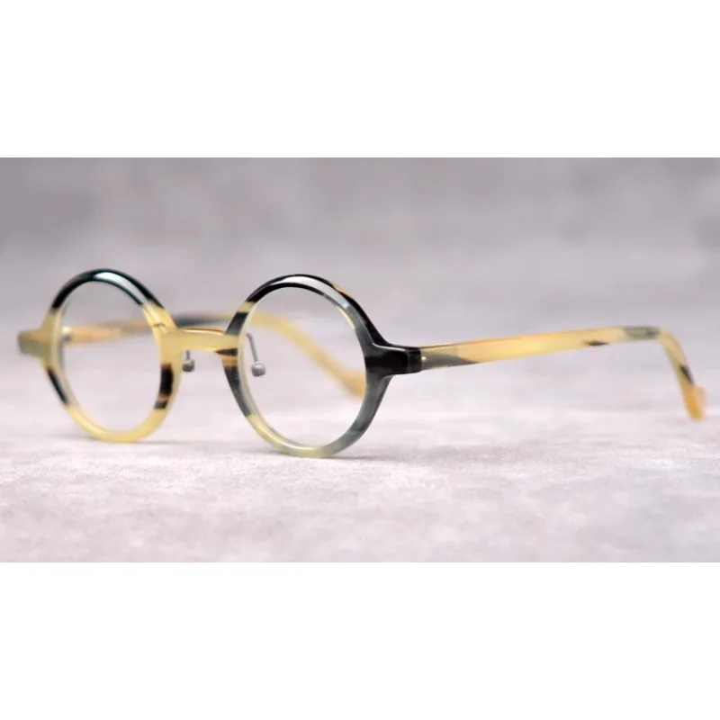 Retro Horn Frame Small Round Frame Can Be Matched To The Number of Lenses Can Be Worn By Men and Women image 5