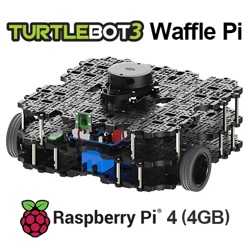 Turtlebot3เบอร์เกอร์วาฟเฟิล Pi เปิด ROS หุ่นยนต์แพลตฟอร์มโทรศัพท์มือถือ TURTLEBOT3วาฟเฟิล Pi RPi4 2GB/TURTLEBOT3วาฟเฟิล Pi RPi4 4GB