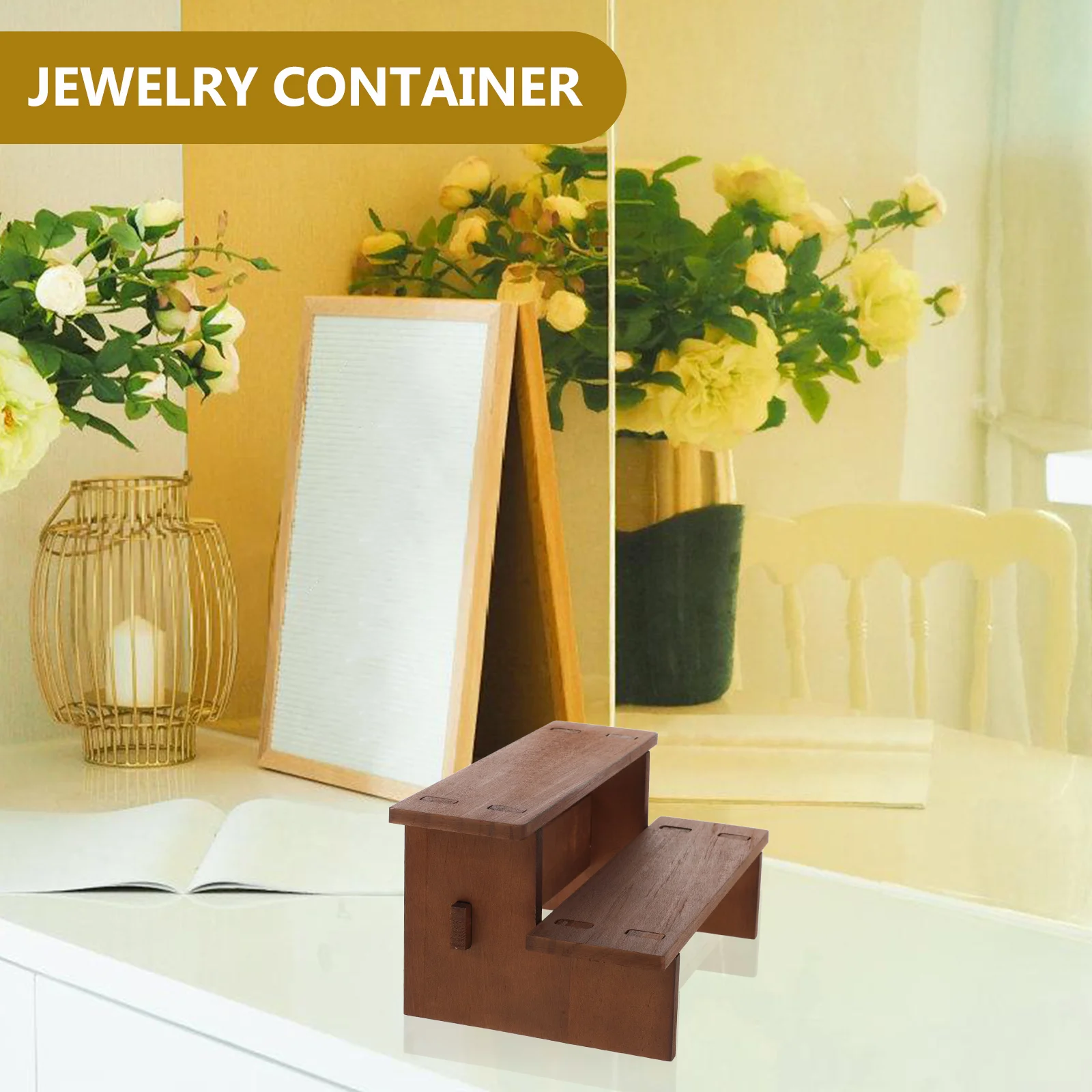 

Wooden Showcase Rack Bracelet Watch Display Stand Durable Stylish Organizer for Jewelry Accessories Bedroom Decor