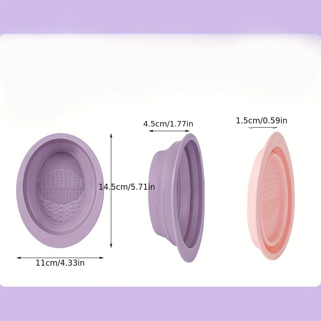 1pcs silicone folding makeup brush cleaner