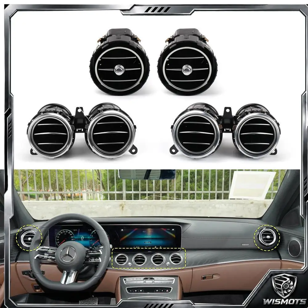 Car Front Dashboard Air Conditioner AC Vent Grille Complete Assembly For Mercedes Benz E Class W213 E200 E260 E300 2015-2023