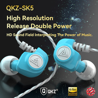 Original QKZ SK5 Wired Earphones In-ear 3.5mm AUX With MIC Noise Reduction HD Call HIFI For Game Music Sports Fashion Design