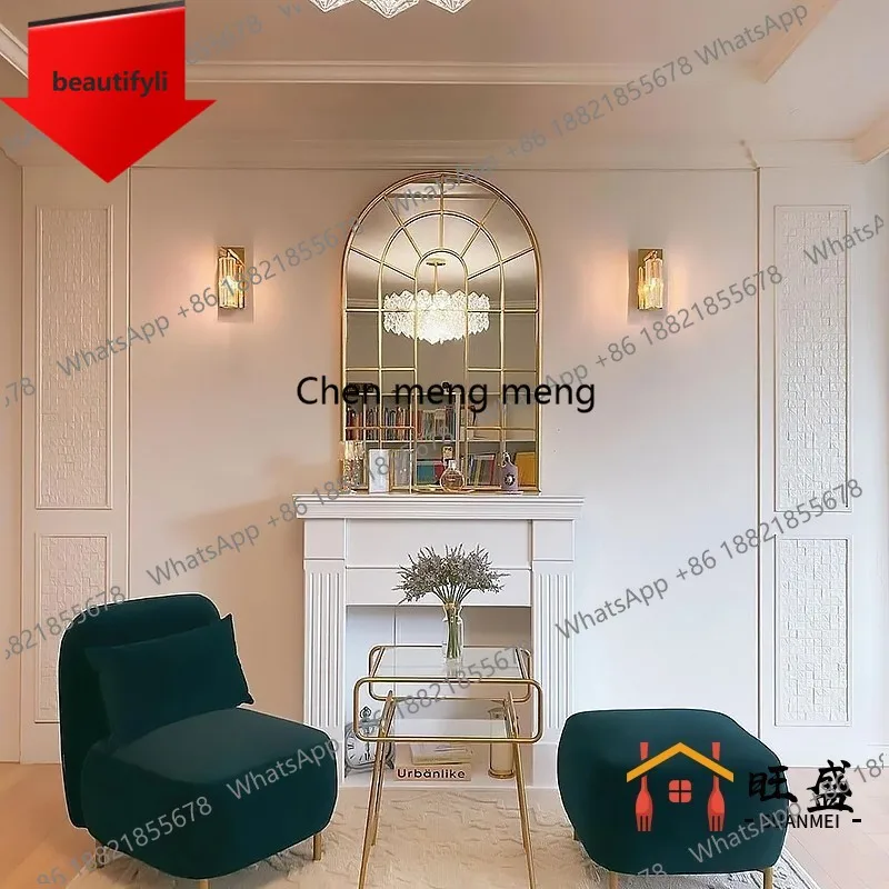 a50 American false window decoration mirror wall dining room fireplace mirror wall hanging background wall entrance dining side