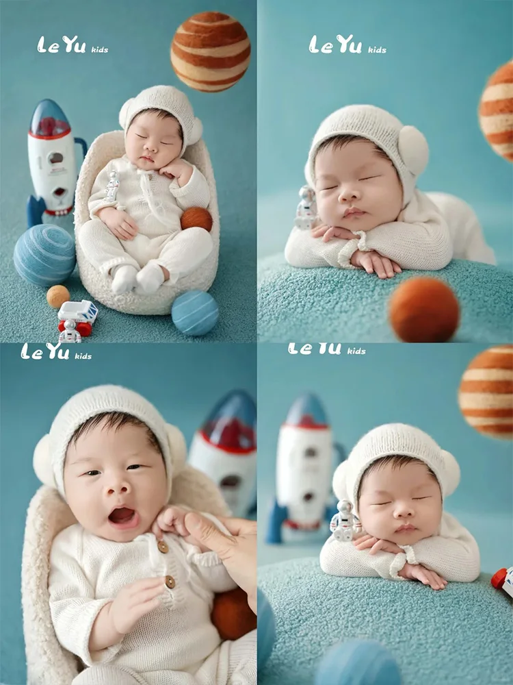space-themed-baby-photography-props-minimalist-white-knit-astronaut-newborn-outfit-felt-planet-props-for-infant-full-month-photo