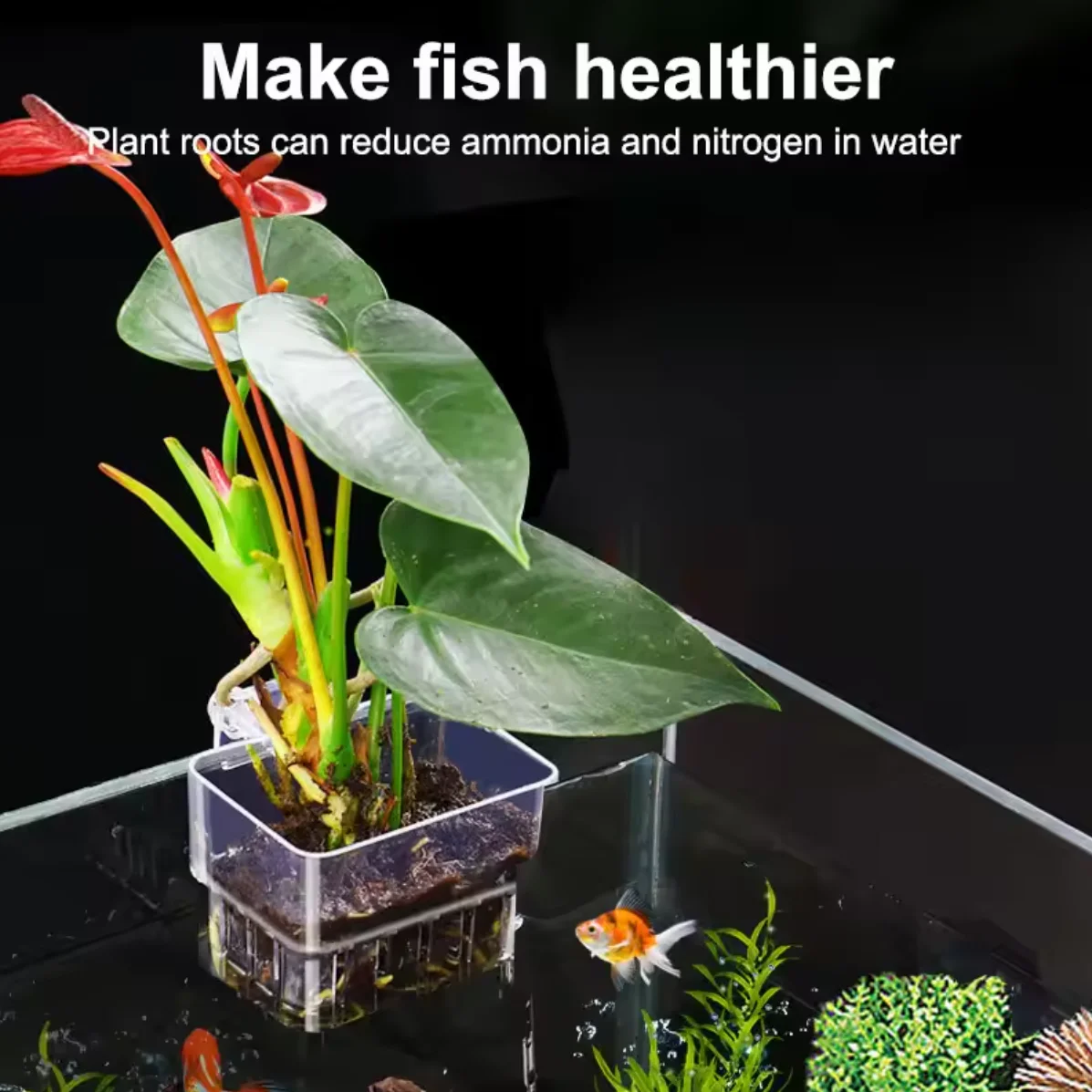 Fish Bubbles Aquarium Water Grass Cup Multiple plant hydroponics Hydroponic planting basket For fish tank landscape