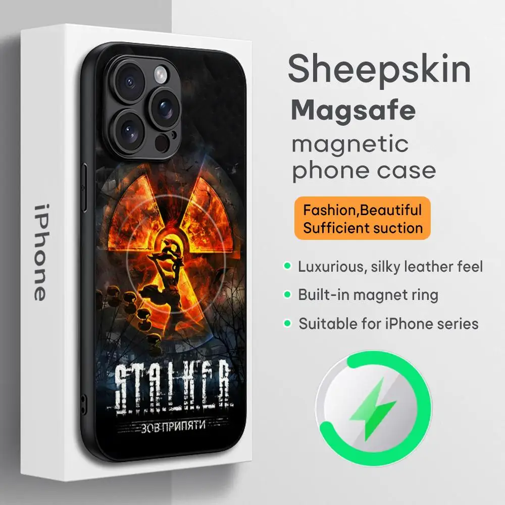 S-Stalker 2 Hot Game Super Phone Case For iPhone 16 15 14 13 12 11 Plus Pro Max  High-end Luxury Magsafe Sheepskin