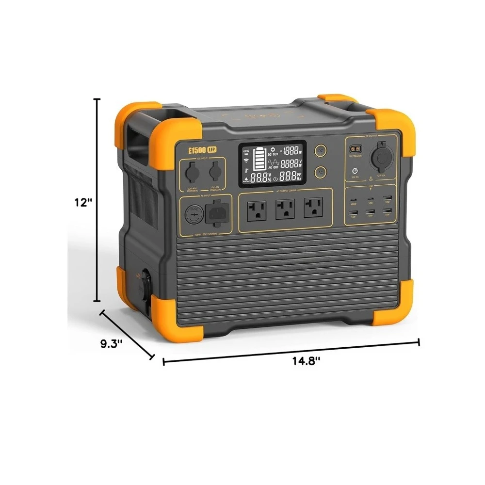 

Портативная электростанция E1500LFP, солнечный генератор 1536 Вт·ч, 2200 Вт, резервный аккумулятор LiFePO4, быстрая зарядка, индивидуальная комплектация
