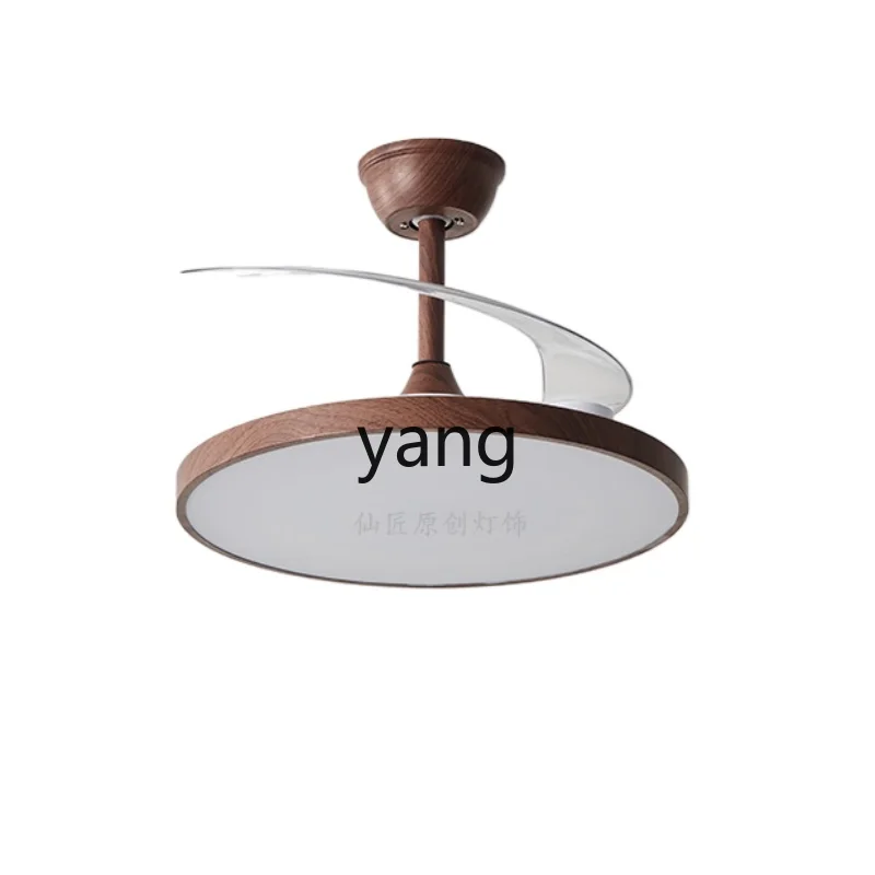 Yjq Full Spectrum Eye Protection Invisible Fan Lamp Living Room Variable Frequency Ceiling Fan Lamp Bedroom Integrated