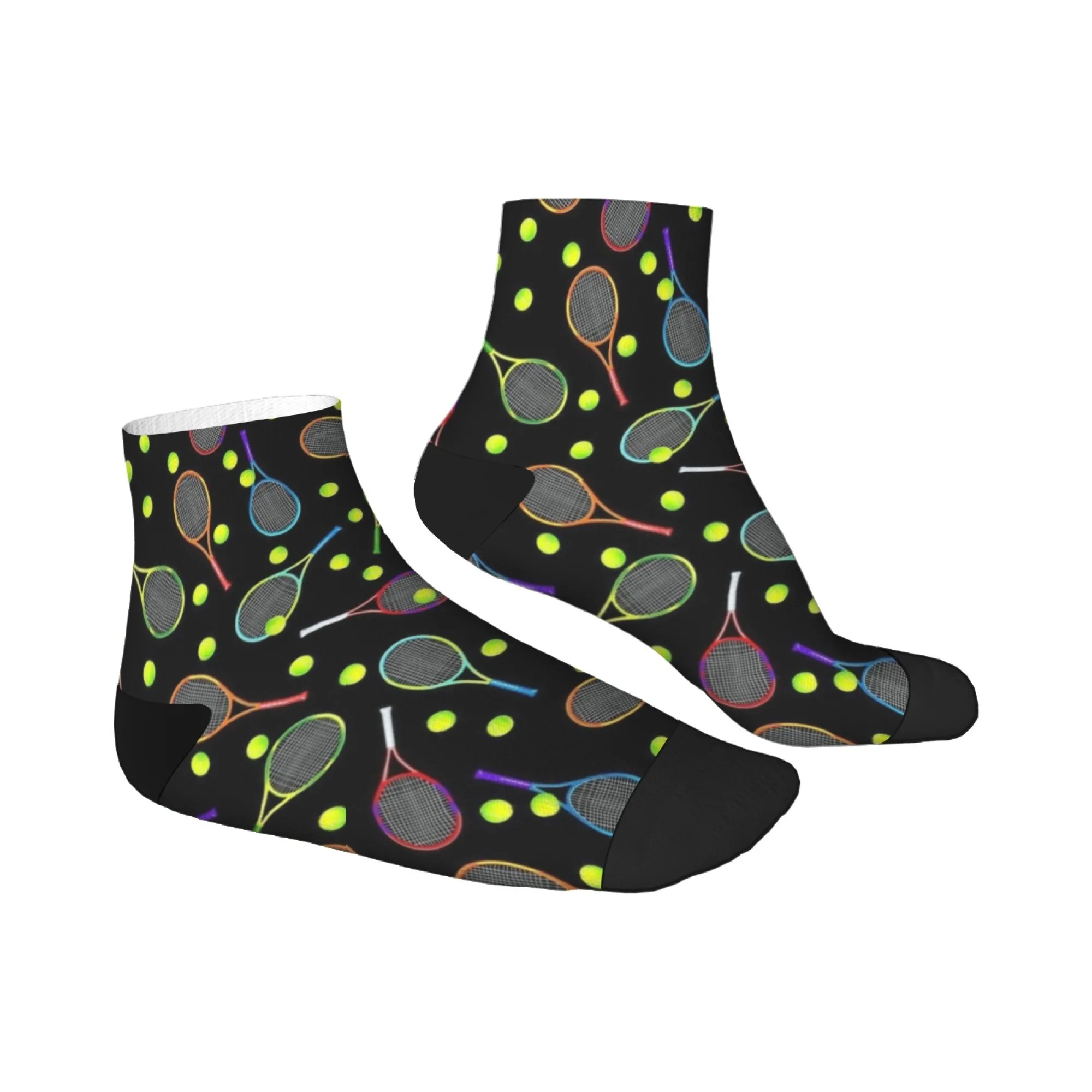 

Unisex novelty socks Tennis sports theme Street Harajuku Hip Hop style crew socks Comfortable casual happy socks funny gift