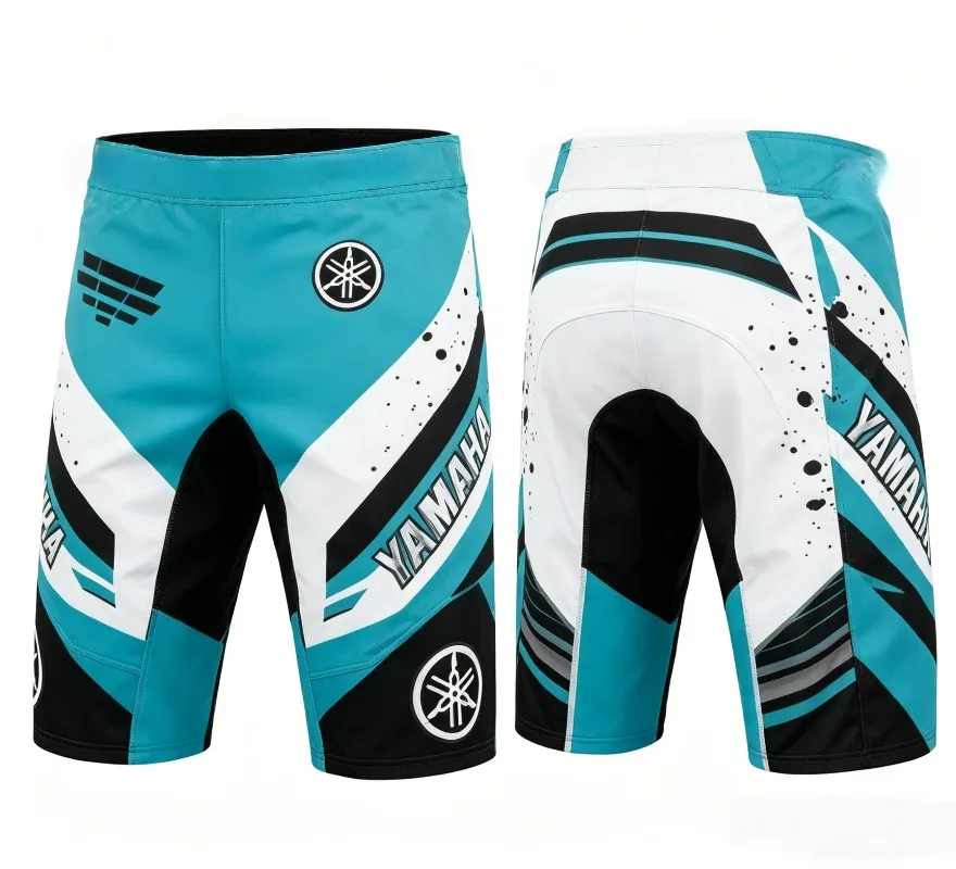 

Летние хиты продаж: новые модные сине-белые шорты Yamaha для мужчин и женщин, персонализированные повседневные шорты для езды на мотоцикле
