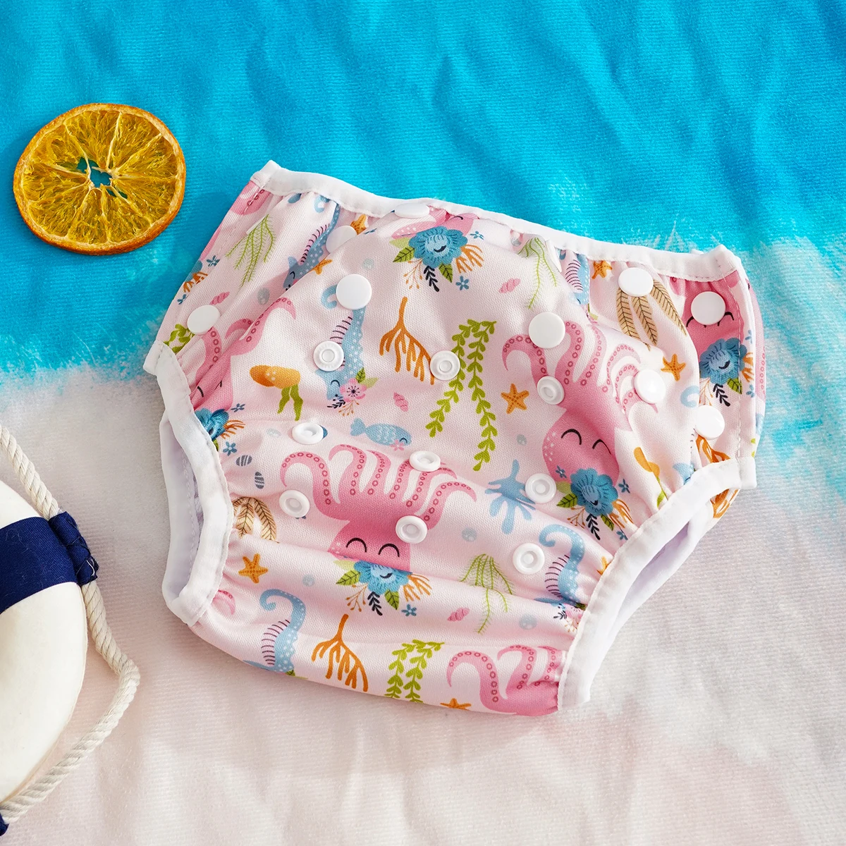 Elinfant-pañal de natación transpirable para playa y piscina, pañales de tela reutilizables para bebé, pantalones de entrenamiento, 1 ud.