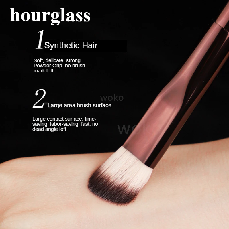 Hourglass Seamless Finish Concealer Brush Angled Concealer Brush Face Buildable Coverage Liquid Cream Concealer Makeup Tool